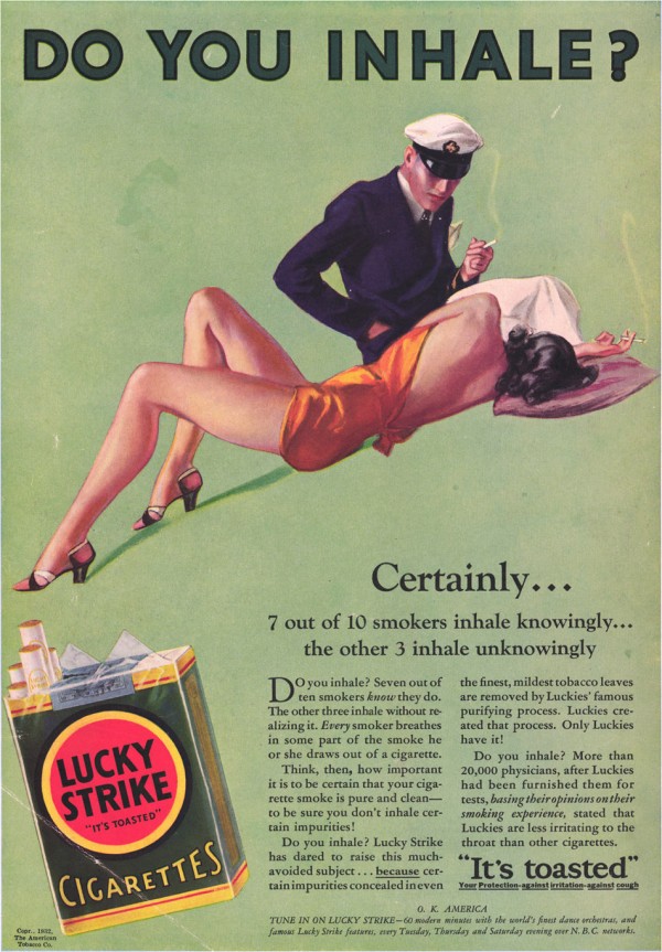 Vintage Cigarette Ad  Print